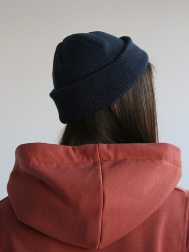 Шапка РОДИНА Fat Beanie Темно-Синий фото 8