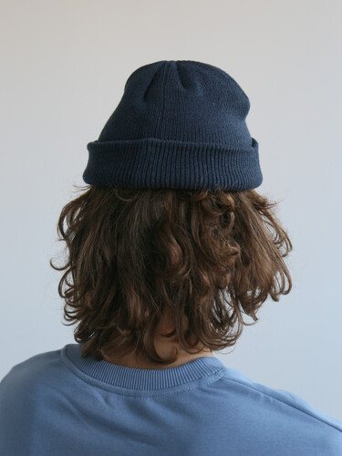 Шапка РОДИНА Fat Beanie Темно-Синий фото 4