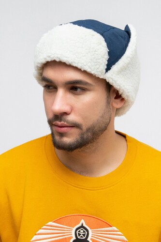 Шапка ЗАПОРОЖЕЦ Ushanka Beanie Navy фото 22