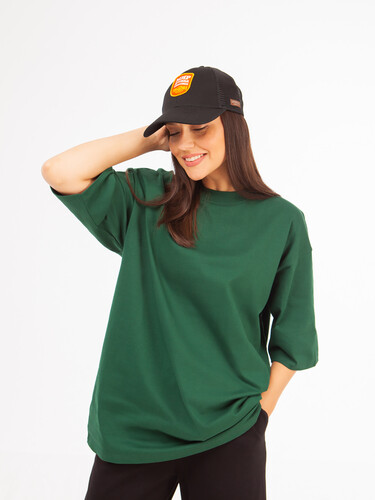 Футболка ЗАПОРОЖЕЦ Blank oversize Green фото 15
