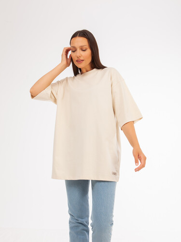 Футболка ЗАПОРОЖЕЦ Blank oversize Dark Nude фото 12