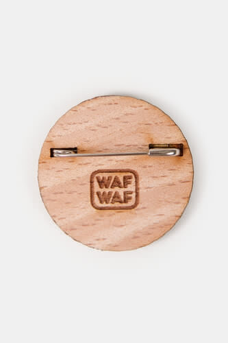 Значок деревянный WAF-WAF Красота вокруг (Бирюзовый/Персиковый/Зеленый) фото 6