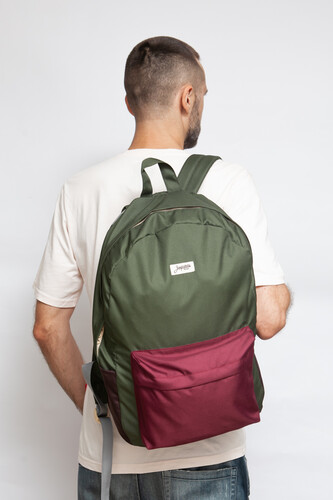 Рюкзак ЗАПОРОЖЕЦ Daypack S22 Олива/Бордо/Коричневый фото 12