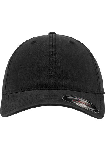 Бейсболка FLEXFIT Flexfit Garment Washed Cotton Dad Hat Black фото 8