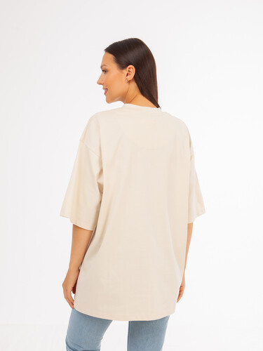 Футболка ЗАПОРОЖЕЦ Blank oversize Dark Nude фото 9