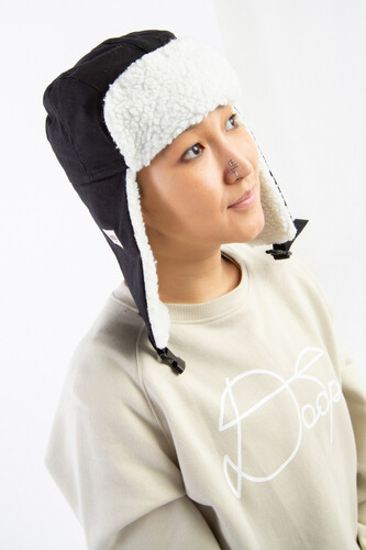 Шапка ЗАПОРОЖЕЦ Ushanka Beanie Black фото 11
