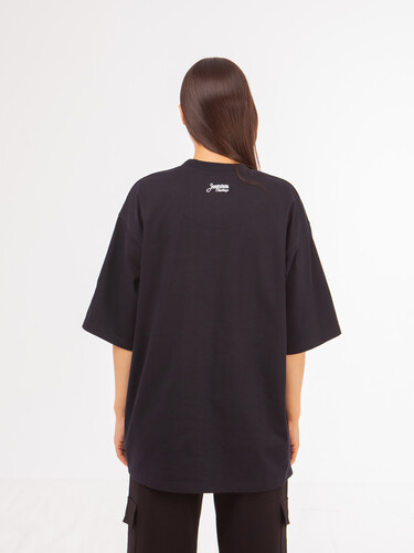 Футболка ЗАПОРОЖЕЦ Blank oversize Deep Black фото 10