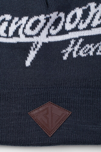 Шапка ЗАПОРОЖЕЦ Logo Pumpon/Лого Помпон Navy/Dark Navy фото 10