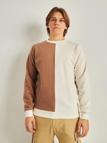 Свитшот кофейно молочный W&D WD.SW.24.01 Бежевый/Коричневый фото 5
