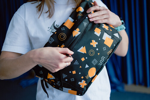 Сумка через плечо ENKLEPP Sid Crossbody Bag Geometry Black фото 14