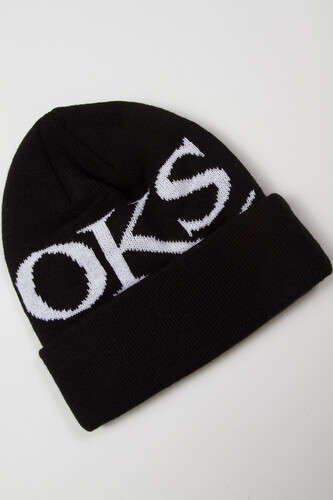 Шапка CROOKS & CASTLES Serif Crooks Beanie Black фото 4