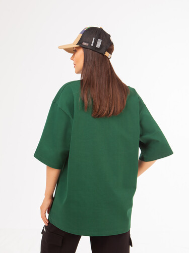 Футболка ЗАПОРОЖЕЦ Blank oversize Green фото 10