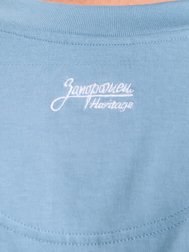 Футболка ЗАПОРОЖЕЦ Blank oversize Blue фото 11