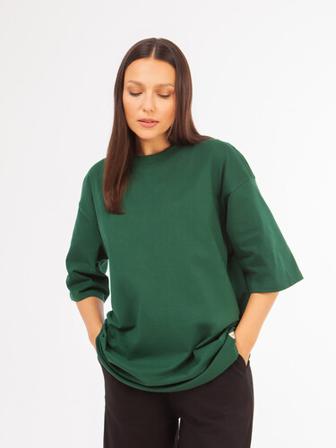 Футболка ЗАПОРОЖЕЦ Blank oversize Green фото 11