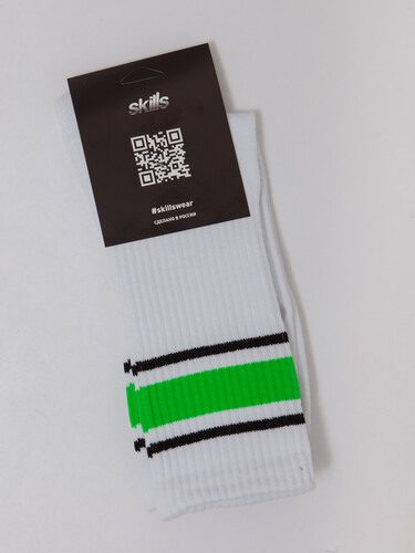 Носки махровые SKILLS Lines White/Green фото 10