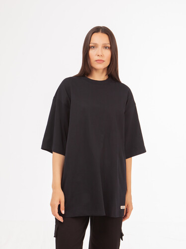 Футболка ЗАПОРОЖЕЦ Blank oversize Deep Black фото 16