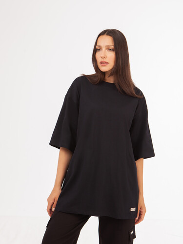 Футболка ЗАПОРОЖЕЦ Blank oversize Deep Black фото 13