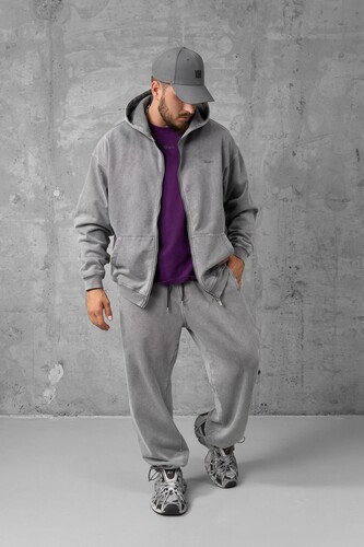 Зиппер 108 Hertz Zip-hoody Washed Grey фото 6