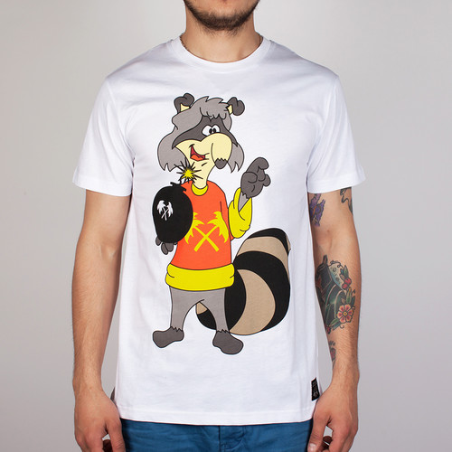 Футболка TRAINERSPOTTER Racoon Bombin (White, L)