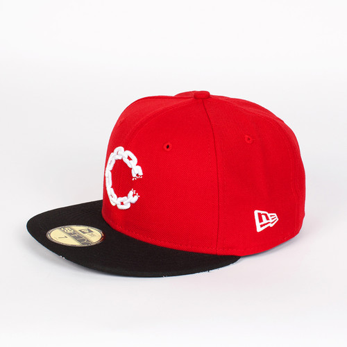 Бейсболка CROOKS & CASTLES Chain C Fitted Cap (True-Red-Black, 7 1/4)