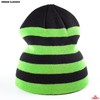 Шапка URBAN CLASSICS 2 Stripe Beanie Black/Limegreen фото