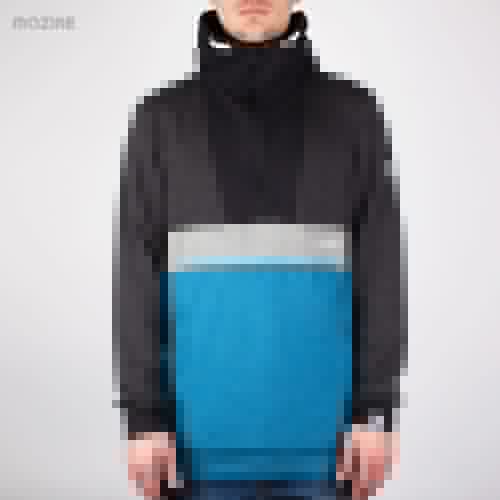 Толстовка MAZINE Male Half Zip Hoody 01 FW13 (Ink-Blue-Mel-Black-Mel, M)