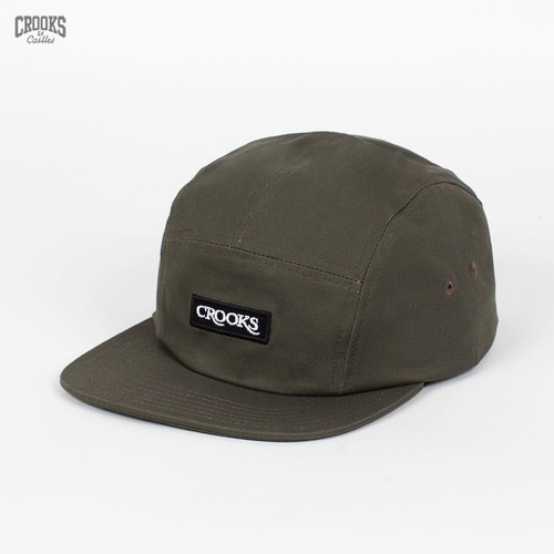 Бейсболка CROOKS & CASTLES Serif 5 Panel Cap (Olive-Drab, O/S)