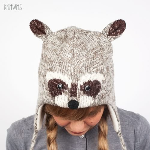 Шапка KNITWITS Robbie The Racoon (Grey)