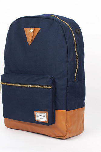 Рюкзак CAYLER & SONS Kush Uptown Backpack (Navy/Cognac/Green Leaves)