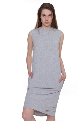 Платье ONE TWO Высота Геометрия (Серый Меланж, M)