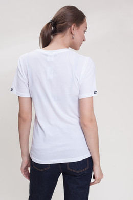 Футболка CROOKS & CASTLES Sliced Logo Crew T-Shirt женская White фото 2