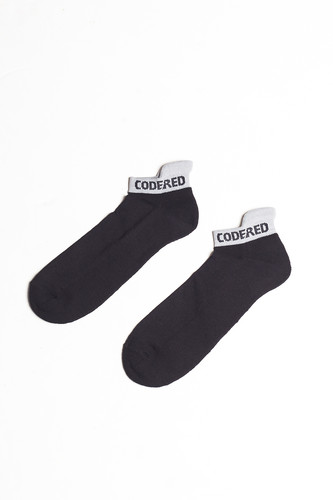 Носки CODERED Shortline Sock Черный/Светло-Серая Полоса фото 4
