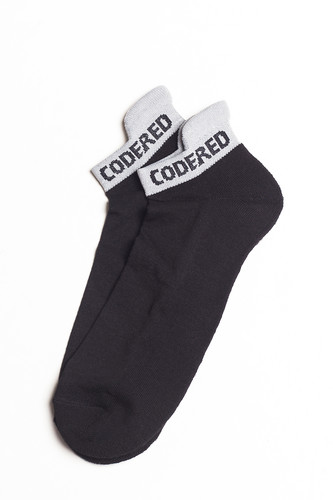 Носки CODERED Shortline Sock Черный/Светло-Серая Полоса фото 5