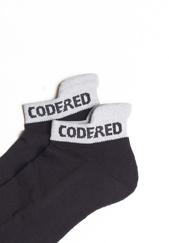 Носки CODERED Shortline Sock Черный/Светло-Серая Полоса фото 6