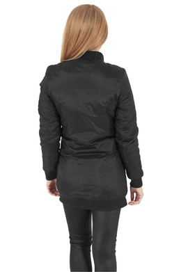 Куртка URBAN CLASSICS Ladies Long Bomber Jacket женская Black фото 2