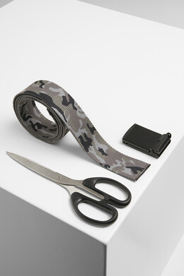Ремень URBAN CLASSICS Canvas Belts Grey Camo/Black фото 2