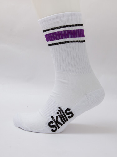 Носки махровые SKILLS Lines White/Purple фото 8