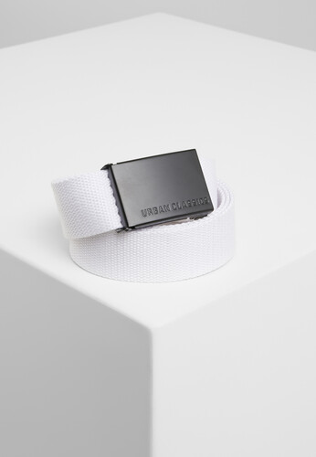 Ремень URBAN CLASSICS Canvas Belts White/Black фото 2